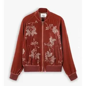 Zara | Jackets & Coats | Zara Velvet Bomber Jacket Studio